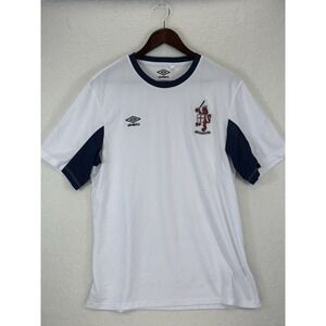 England Football‎ Jersey 2009/10 Home Umbro White Embroidered Mens M